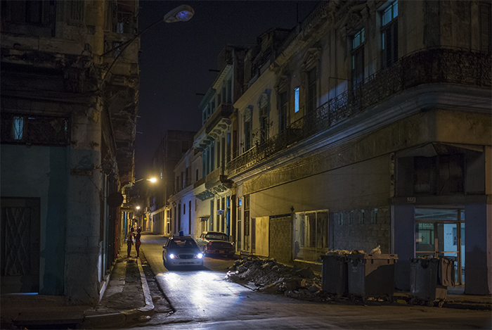 Police patrol Havana