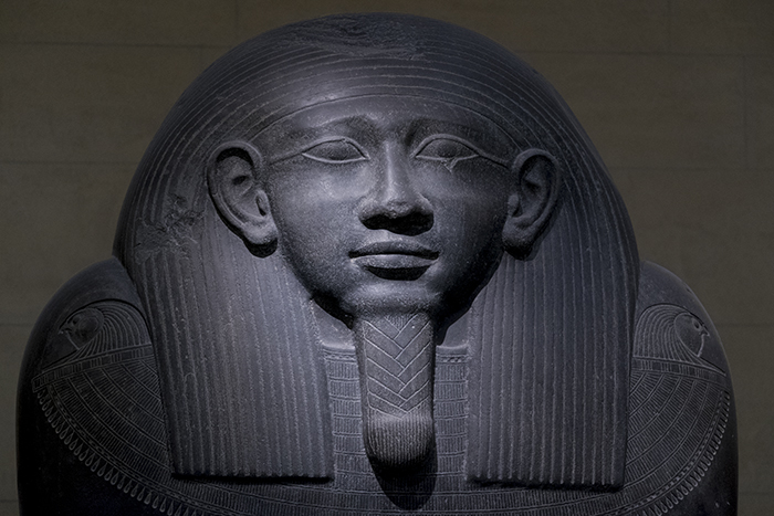 Egyptian sarcophagus face