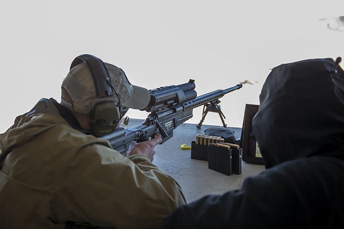 Firing the Tracking Point rifle