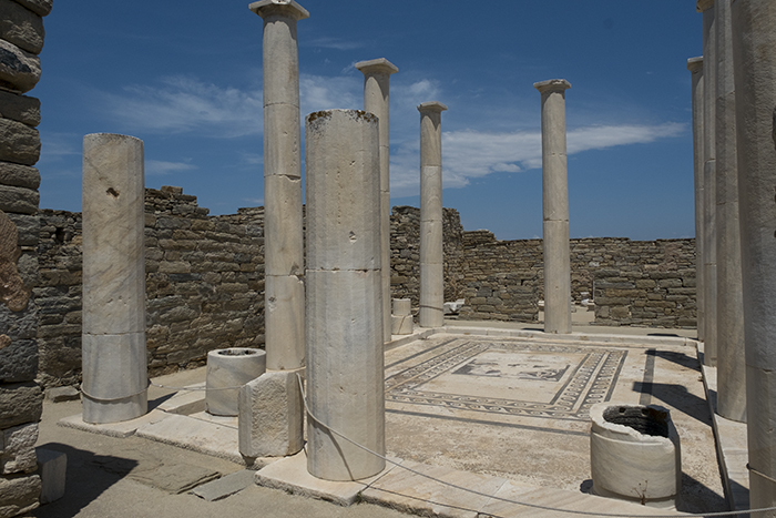 Pillars and mosaics of ruin